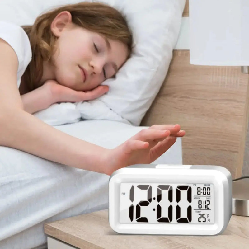 LED Digital Alarm Clock Backlight Snooze Data Time Calendar Desktop Multifunction Electronic Backlight Table Clock