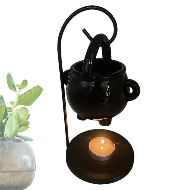 Hanging Cauldron Wax Burner Witches Caldron Pot Candle Holder Black EssentialOil Incense Aroma Diffuser Home Decor Spirit